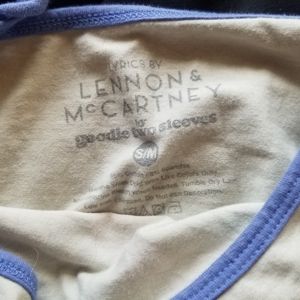 Cute yellow Beatles tank top